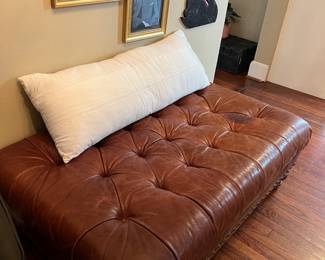 Leather ottoman