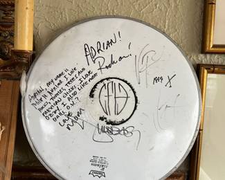 Signed Pantera  Drum Head. Incredibly rare! 