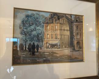 LOTS OF ARTWORK INCLUDING OIL AND WATERCOLOR PAINTINGS, ENGRAVINGS AND POSTERS