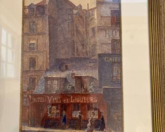 1905 WATERCOLOR BY ERNEST BUGNICOURT  
