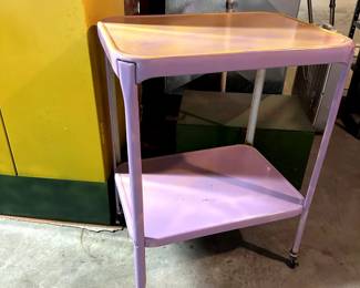 Vintage Metal Rolling Cart