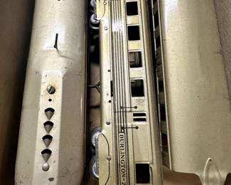 Vintage Burlington Zephyr 3 Piece Train Set