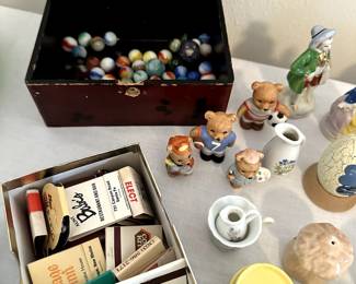 Vintage Matchbooks/Antique Marbles