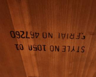 #61	Lane MCM Rectangular CoffeeTable w/upturned sides - 56x22x15 Style 1050 01	 $450.00 
