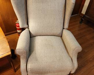 #70	Wingback Recliner Chair (as is Wingback Side torn) 	 $20.00 
