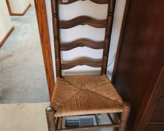 #40	Wood Ladder Back Chair w/rushing Seat - sold as a pair of two	 $35.00 
