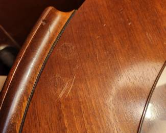 #63	Lane Round MCM End Table - 26x20 w/glass protect 	 $275.00 
