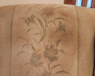 #16	Cream/Floral Wingback w/some Staining on Head 	 $25.00 
