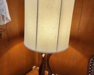 #59	MCM Walnut/Brass Lamp - 40" Tall	 $175.00 
