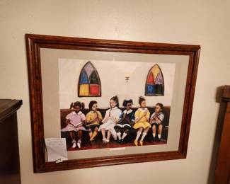 #77	Ted Ellis Print "Teach them to pray"  27x21 Framed	 $60.00 
