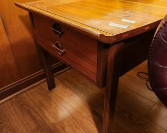#57	Lane MCM Alta Vista Va. Side Table w/Brass Handles - Rectangular w/oval lip on Ends - 29x22x20	 $200.00 
