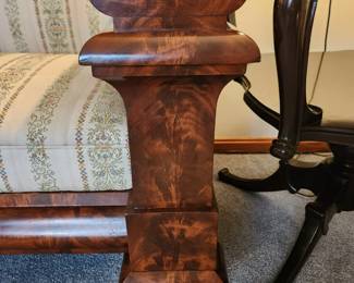 #1	Civil War Sofa w/ Solid Wood Upholstered Arms w/solid back & Side - 87x28x37  (w/ minor scratches)	 $450.00 
