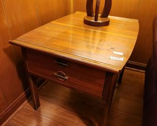 #57	Lane MCM Alta Vista Va. Side Table w/Brass Handles - Rectangular w/oval lip on Ends - 29x22x20	 $200.00 

