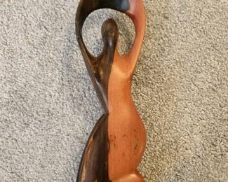 #7	Vintage Modernist Nude Goddess Woman Figurine Hand carved Wooden Original - 12" Tall	 $75.00 

