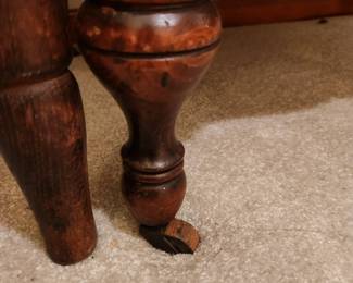 #79	Antique Wood Carved Hand-dovetailed Dresser w/Shaving Mirror w/5 Drawers on wheels - 32x19x68	 $375.00 

