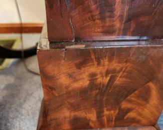 #1	Civil War Sofa w/ Solid Wood Upholstered Arms w/solid back & Side - 87x28x37  (w/ minor scratches)	 $450.00 
