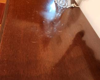 #50	Antique Wood Carved Dresser  w/4 drawers, top one divided (as is finish)   49x21x35	 $275.00 
