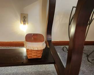 #4	Wood Antique Sofa Table w/1 drawer  & 1 lower Shelf- Drawer hand-nailed - 42x26x28	 $225.00 
