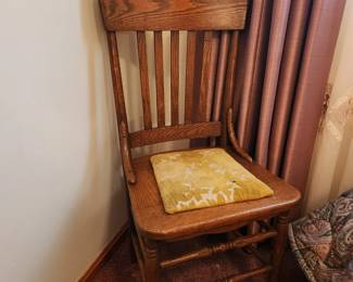 #26	Odd Wood Dining Chair w/upholstered Seat	 $25.00 
