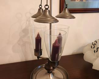 #30	Pair of Aluminum 3 candelabras  -sold as a pair - 22" Tall	 $60.00 
