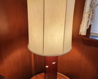 #64	Art Deco Wood/Brass Tall Lamp w/shade - 42" Tall	 $225.00 
