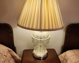 #44	Glass/Brass Base Lamp - 29" Tall	 $25.00 
