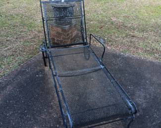 #133	Black Wrought Chaise Lounger	 $60.00 
