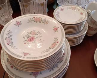 #98	Trisa Porcelainware China Set - 45 piece set  - (1 cup chipped)	 $90.00 
