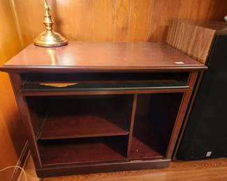 #68	Laminate Computer Desk w/pull-out keyboard (as is condition) w/3 cubbies - 35x20x30	 $30.00 
