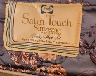 #80	Full Size Wood Carved Headboard/Footboard w/Full Size Sealy Satin Touch Supreme Extra Firm 	 $250.00 
