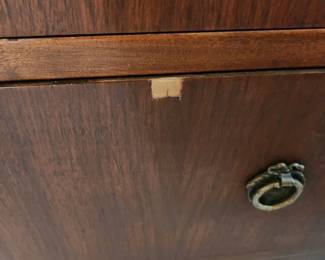 #39	Antique Hand-dovetailed Chest of 7 Drawers w/2 doors on wheels (small finish issues) - 36x22x48	 $375.00 
