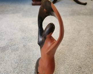 #7	Vintage Modernist Nude Goddess Woman Figurine Hand carved Wooden Original - 12" Tall	 $75.00 
