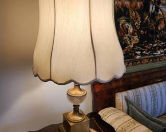 #21	Brass & Glass 33" Tall Pair of Lamps - selling 2 together	 $100.00 
