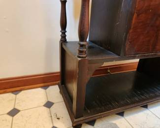 #17	Antique Cabinet w/center Door w/metal inside w/bottom Shelf - (small pie safe) - 24x11x24 - Some Wear on top	 $75.00 
