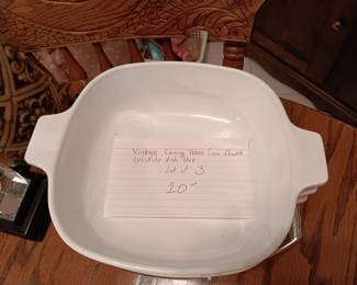 #142	Vintage Corning Ware Corn Flower Casserole Dishes - Lot of 3	 $20.00 

