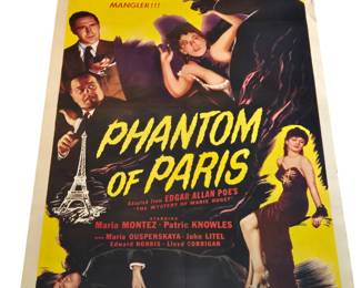 1960 Brigitte Bardot Babette Litho Movie Poster
1961 The Snake Woman Lithograph XL Movie Poster
1966 The Projected Man Universal  Litho XL Poster
1942 Phantom of Paris Edgar Allen Poe Litho Poster
