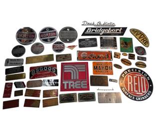 Machine and Tool Plaques Emblems Etc