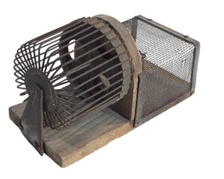 Antique Springload Metal Mouse Trap Cage
Antique Exploding Ship Wood Mousetrap
19th Century "Delusion" Mouse Trap
Primative 19th Cen Wheel Mouse Trap
Antique Bee and Insect Trap
Antique Round & Octogan Choker Mouse Traps
Antique/Vintage Chokers Mouse Tarps Lucifer
Victor Black Cat Choker Bakelite Mouse Traps
Antique/Vintage Mouse Traps Sure Catch Etc
Metal Mouse Traps, Gopher McGill Etc
19th Cen Line Traps, Cage Mouse Trap
Primative Rat Trap
Early Antique Peerless Automatic Mouse Trap
Primative Springload Mouse Trap
19th Cen Erie,PA Rat Trap
Large 12" Primative Wormwood Choker Rat  Trap
Coal Miners Canary Bird Cage
Group Victor McGill Mouse and Rat Traps
