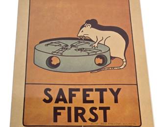 1932 Safety First Poster Mouse Trap