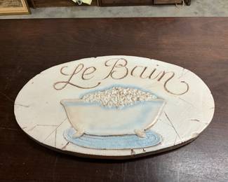 French Le Bain (Bathroom) Sign