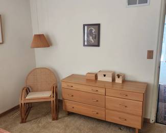 Matching dresser and modern chair