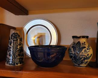Blue and white pottery
