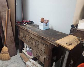 rustic work bench