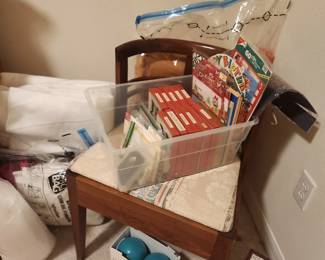Cards and ephemera, sewing accessories