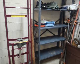 Appliance dolly, shelving