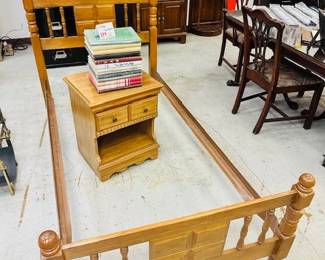 Twin Bed Frame and Nightstand 
