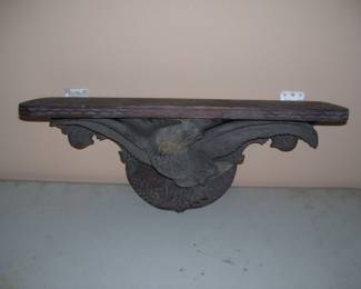 Antique Hand Carved Eagle Shelf - one of a kind