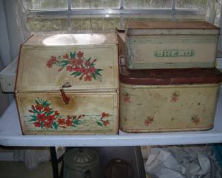 Vintage Tin Bread Boxes