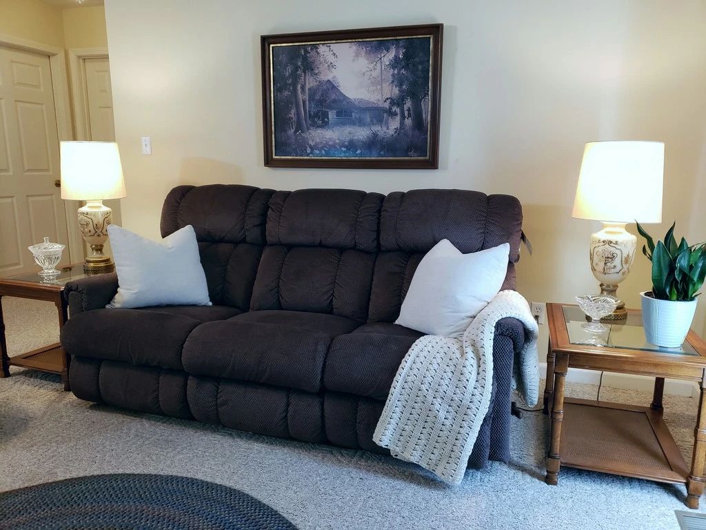 The La-Z-Boy sofa reclines at each end