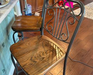 Pair of bar height stools 